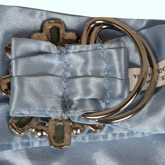 (2/$20) Blue Sash Adjustable Rhinestone Buckle Belt - Picture 5 of 6